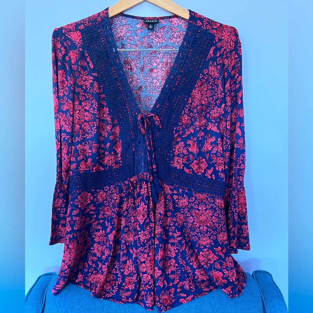 Torrid Boho style blouse SZ 0 - Picture 3 of 9